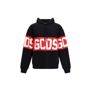 Gcds Men Cotton Hoodie With Logo Band